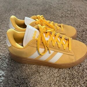 Women’s Adidas Yellow Sneakers with White Accents